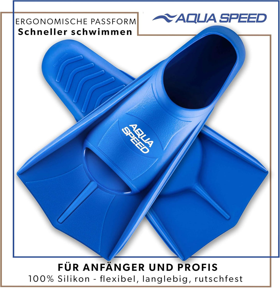 Aqua Speed Kurze Schwimmflossen für Erwachsene und Kinder I HIGH TECH | weiche Trainingsflossen I le