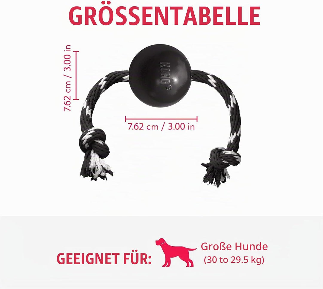 KONG Extreme Ball mit Seil Large 1 Stück (1er Pack), 1 Stück (1er Pack)