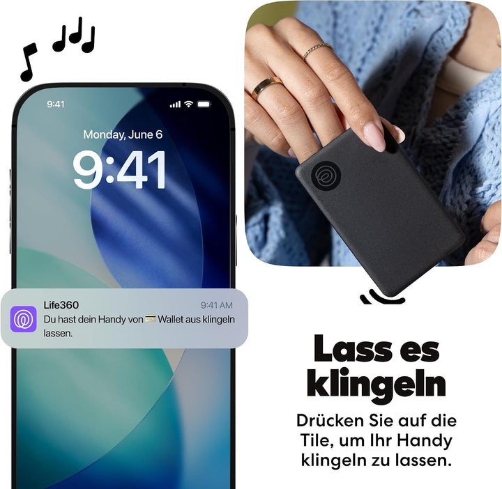 Tile by Life360 Slim (2024) – Geldbörsenfinder, Bluetooth-Tracker und Gegenstandsfinder für Gepäckan