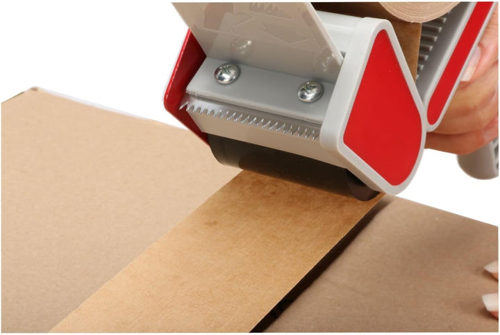 Handabroller für Klebeband 50 mm Breite – Packbandabroller mit Bremse – ideal für Kartons, Umzugskis