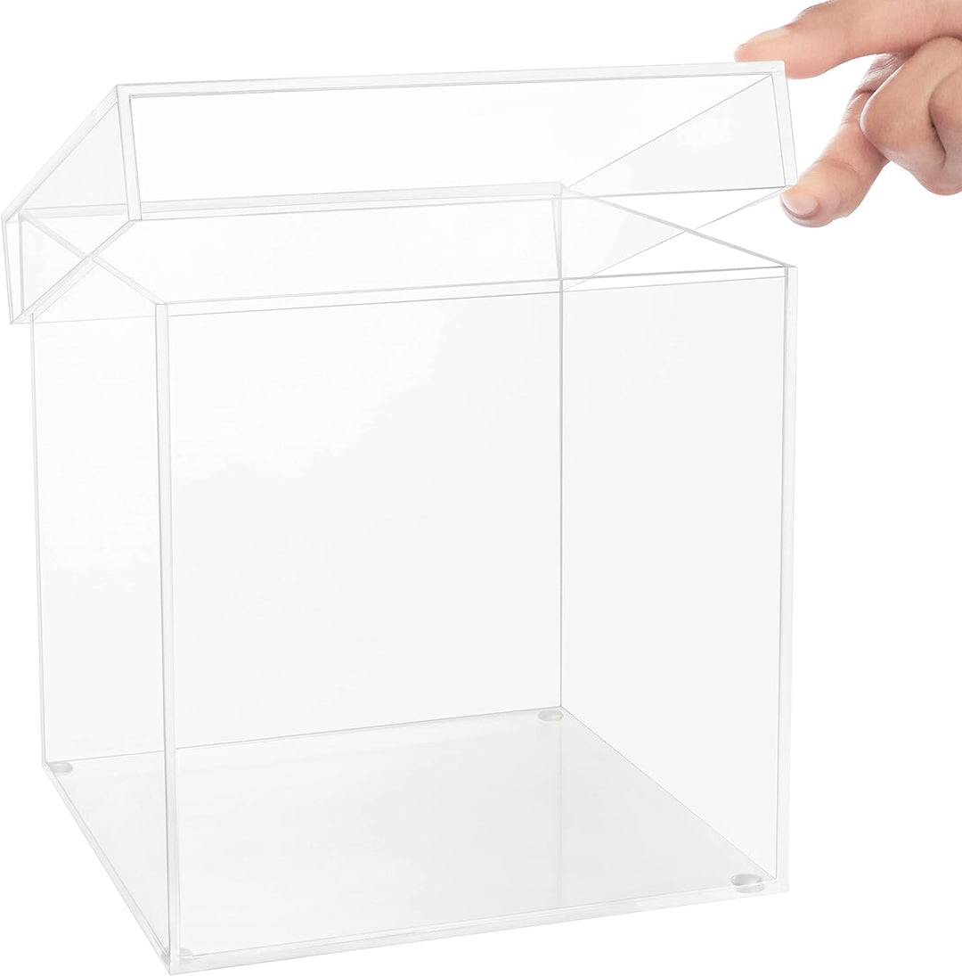 BELLE VOUS 5-Seitige Acrylbox mit Deckel - 20 x 20 x 20,5 cm - Kleine Transparente Box für Zuhause,