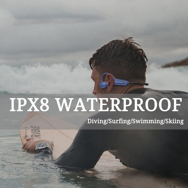 ESSONIO Bluetooth Headphones on Ear Sport Bone Conduction Kopfhörer with 16GB Memory IPX8 Waterproof