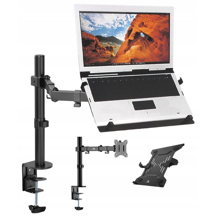 Maclean MC-883+MC-764 Laptop Halterung Kompatibel mit Laptops/Notebooks von 23 bis 42 cm Tischhalter