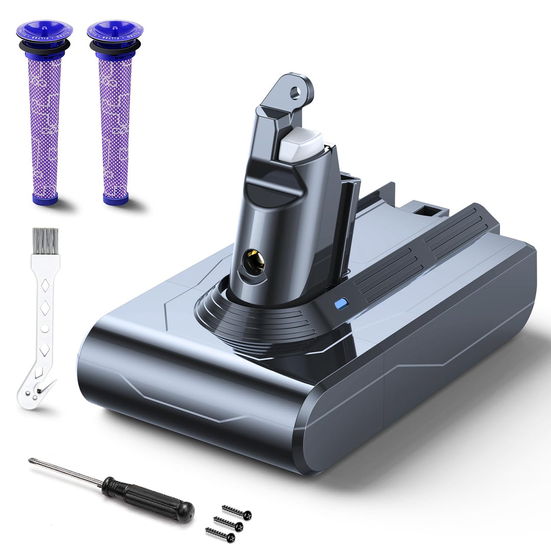 Lestele V6 Akku, 6000mAh Ersatzakku für Dyson V6 DC62 DC61 DC59 DC58 DC72 DC74 SV03 SV05 SV06 SV07 S