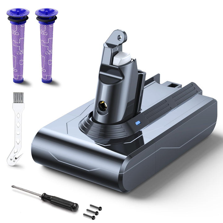 Lestele V6 Akku, 6000mAh Ersatzakku für Dyson V6 DC62 DC61 DC59 DC58 DC72 DC74 SV03 SV05 SV06 SV07 S