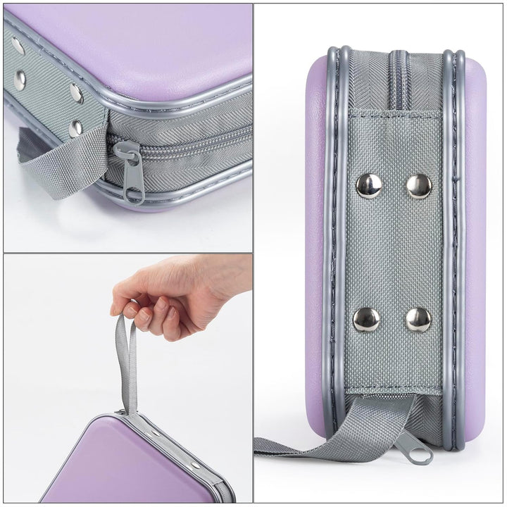 UENTIP CD-Hülle mit 48 Kapazitäten, tragbare DVD-Hülle aus Hartplastik, CD-Organizer, Brieftasche, s