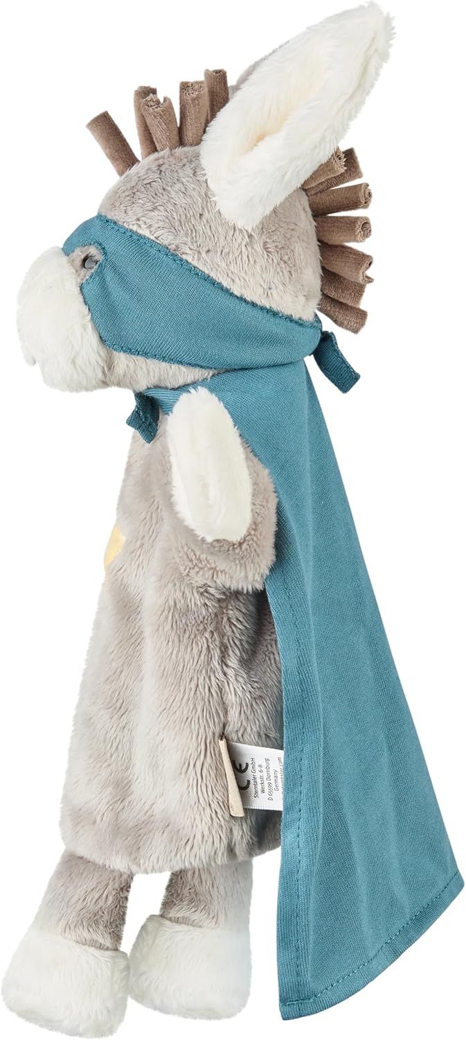 Sterntaler Handpuppe Superheld Emmi aus weichem Flausch, Kinder- und Babyspielzeug, wattierter Kopf,
