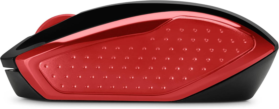 HP 200 (2HU82AA) kabellose Maus (1.000 dpi, 3 Tasten, Scrollrad, USB dongle) schwarz / rot rot Singl