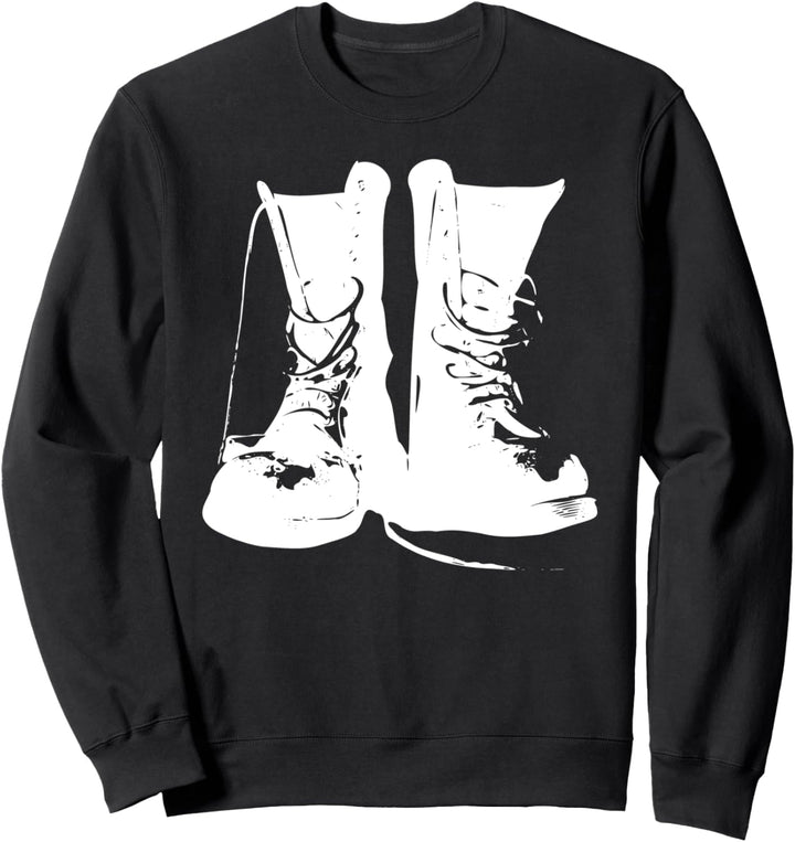 Grunge Rock Boots 90s Punk Rocker Band Retro Sweatshirt