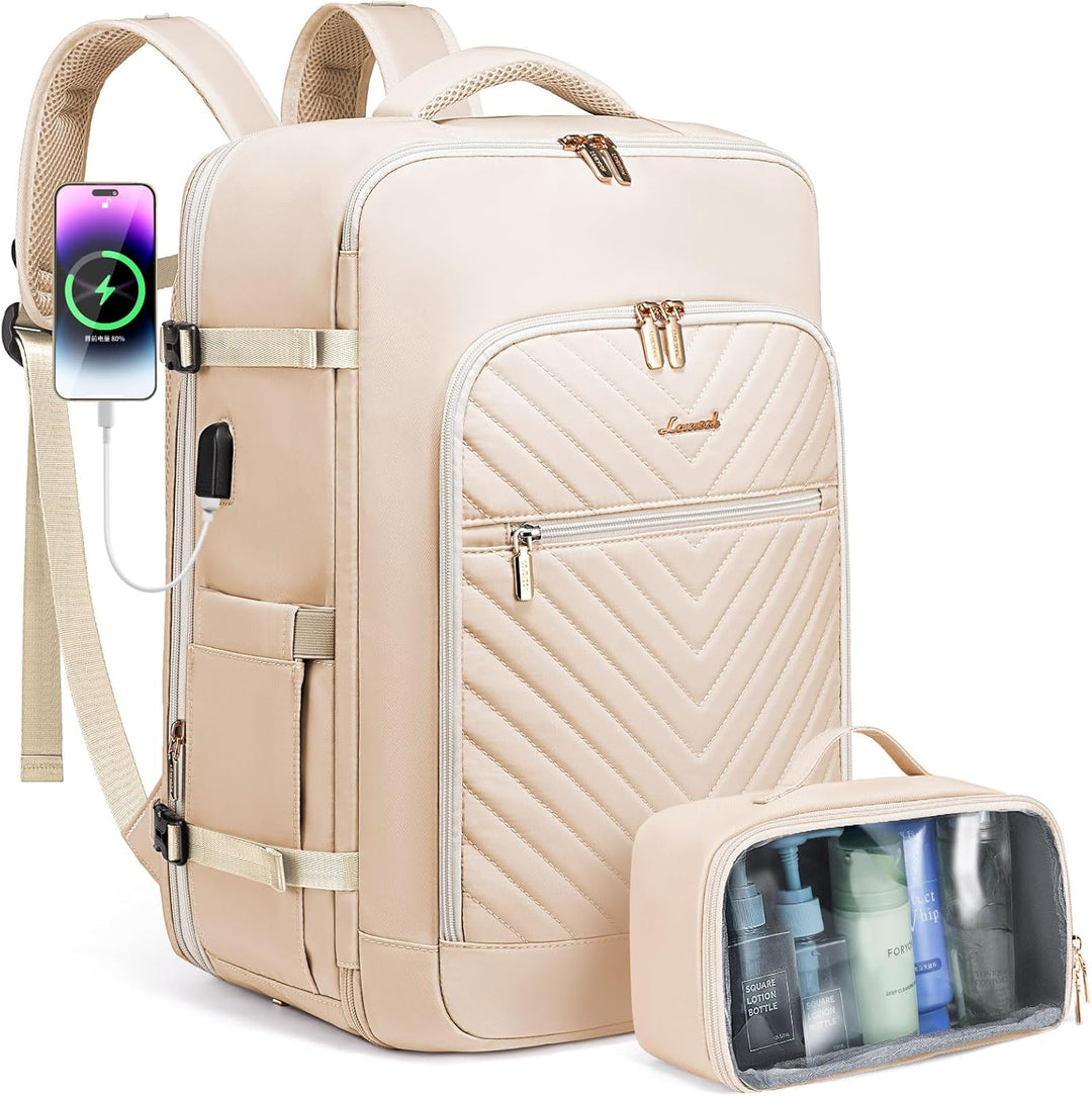 LOVEVOOK Reiserucksack Damen Handgepäck Rucksack Flugzeug Erweiterbar Travel Backpack Women mit Kult