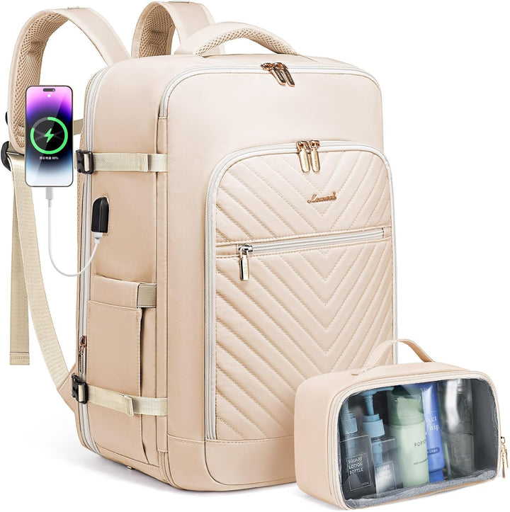 LOVEVOOK Reiserucksack Damen Handgepäck Rucksack Flugzeug Erweiterbar Travel Backpack Women mit Kult