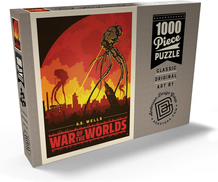 Krieg der Welten: H.G. Wells, Vintage Poster - Premium 1000 Teile Puzzle - MyPuzzle Sonderkollektion