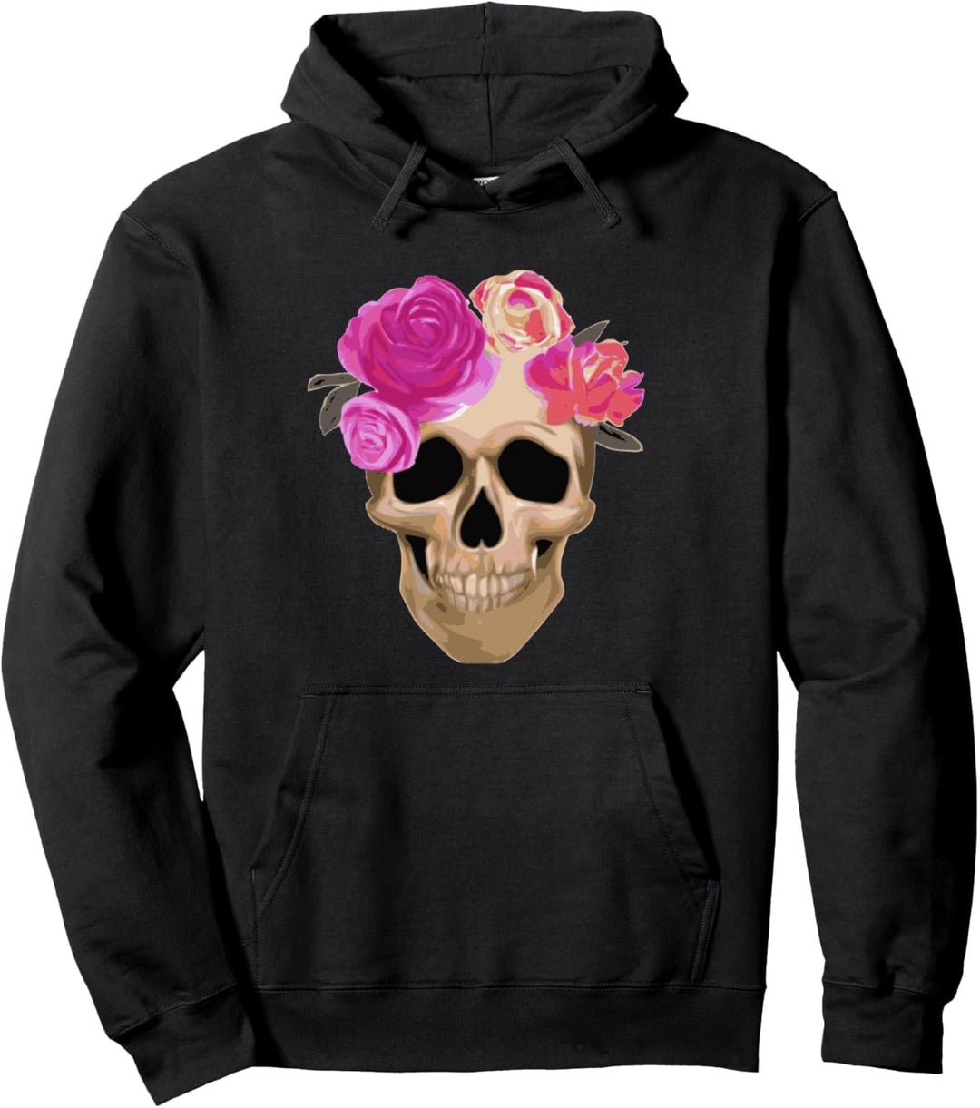 Dia de los Muertos Blumentotenkopf Pullover Hoodie