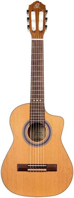 Ortega Guitars Konzertgitarre Requinto Series - deep body - inklusive Gigbag - Massives Zedernholz /