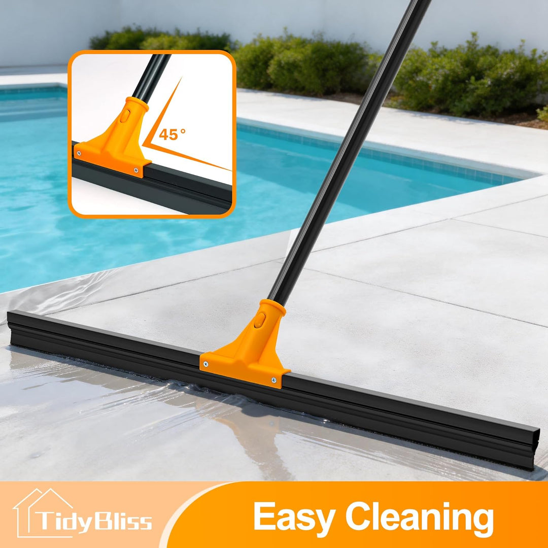 TidyBliss 76 cm Wasserschieber Bodenabzieher, Wasser Abzieher Boden mit Teleskopisc Stiel 148 cm, Wa