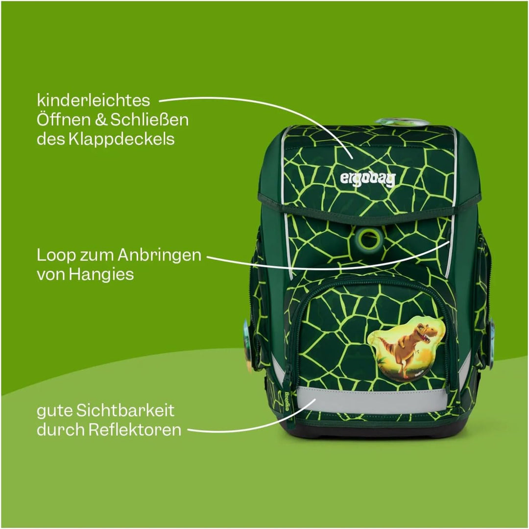 ergobag cubo Set ergonomischer Schulranzen, Vorgänger-Kollektion, klassisch 5-teilig 1. Klasse Grund