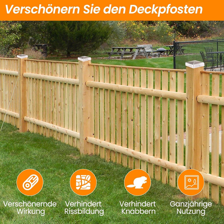 Pfostenkappen 7x7cm-10 Stück Verzinkte Pfostenabdeckung aus Metall, Pyramidenform Zaunpfosten Kappen