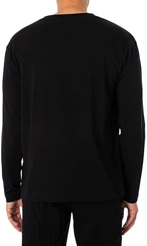 HUGO Herren Linked Ls-Shirt Pyjama Longsleeve S Black1, S Black1