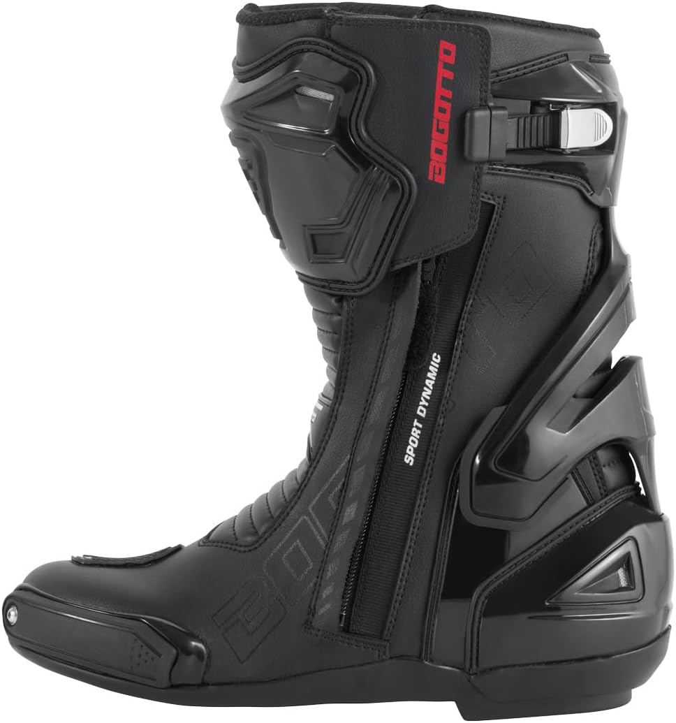 Bogotto Donington Motorradstiefel, schwarz, 41 | Motorradschuhe Schwarz 41 EU, Schwarz 41 EU