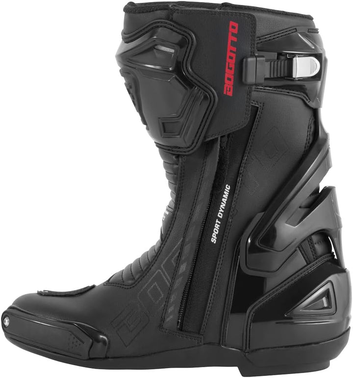 Bogotto Donington Motorradstiefel, schwarz, 41 | Motorradschuhe Schwarz 41 EU, Schwarz 41 EU
