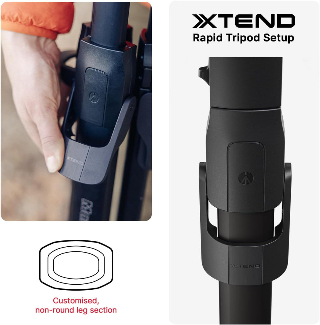 Manfrotto ONE Photo, Aluminium‑Stativ‑Kit mit XPRO 3‑Wege‑Kopf, 12 kg Tragkraft, 90° Horizontalsäule