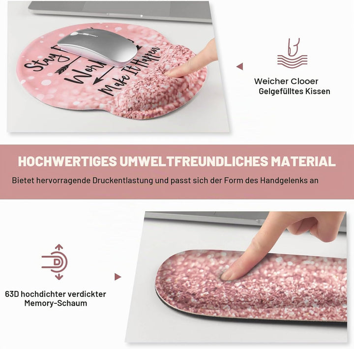 ToLuLu Tischmatte, XXL grosses Mauspad Handgelenkstützen-Set, 4 in1 Gaming-Mauspad Tischpad + ergono