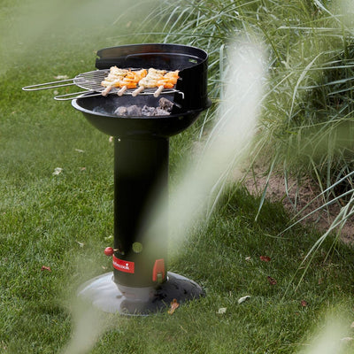 Barbecook Loewy 40 mini grill Holzkohlegrill BBQ mit Windschutz, Grillen für 4 Personen, schwarz, 40