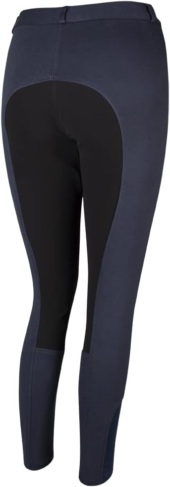 PFIFF 102290 Reithose Thea Kinder Damen Vollbesatz, elastischer Beinabschluss 164 Blau-schwarz, 164
