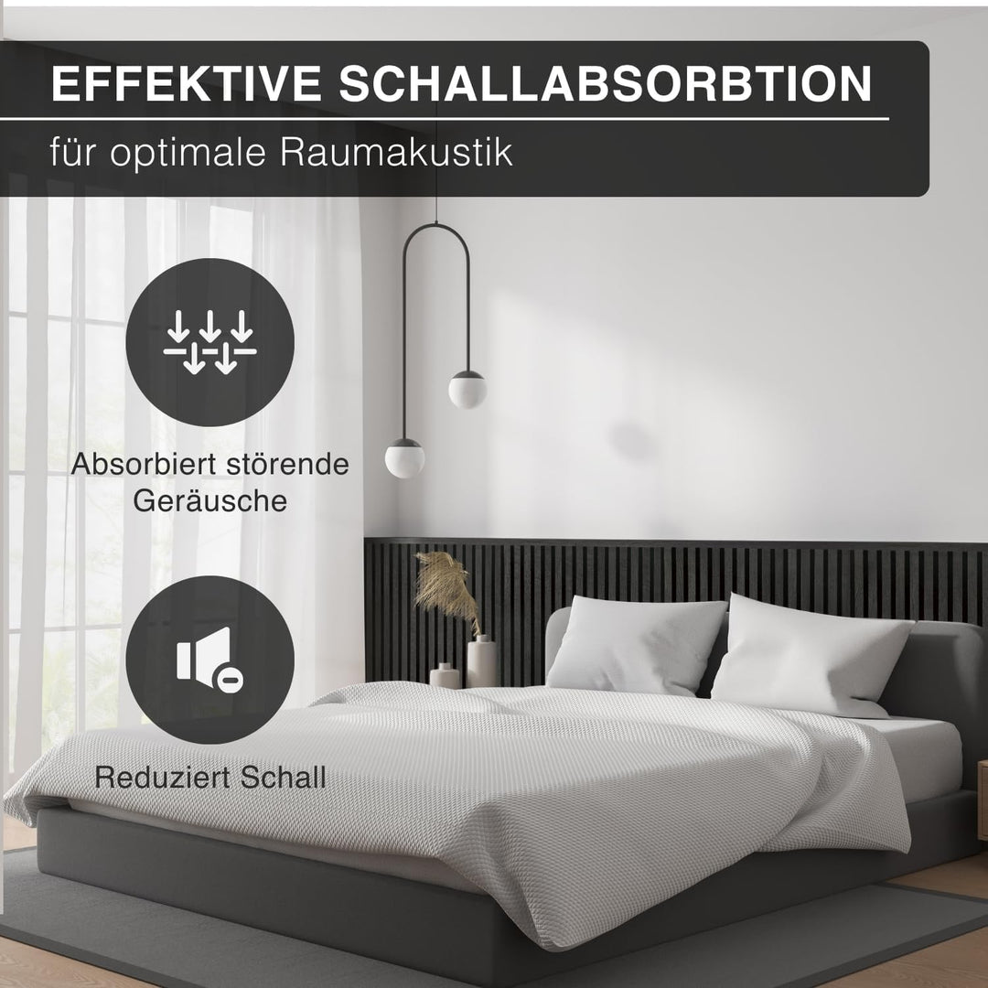 4er Set Akustikpaneele Holz 120x60 cm – extra dick 2,1 cm I Holzpaneele mit Echtholz-Furnier für aku