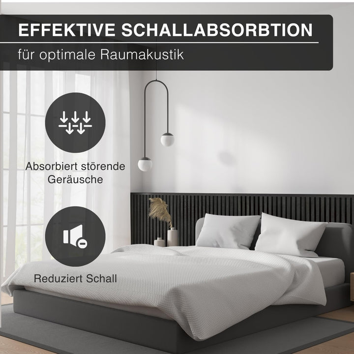 4er Set Akustikpaneele Holz 120x60 cm – extra dick 2,1 cm I Holzpaneele mit Echtholz-Furnier für aku