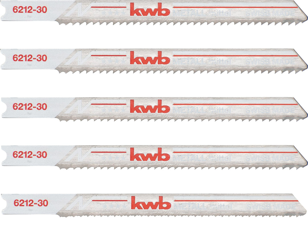 kwb Stichsägeblätter für Metall aus stabilem Bi-Metall, hochelastisch, mit Einnockenschaft (T-Schaft