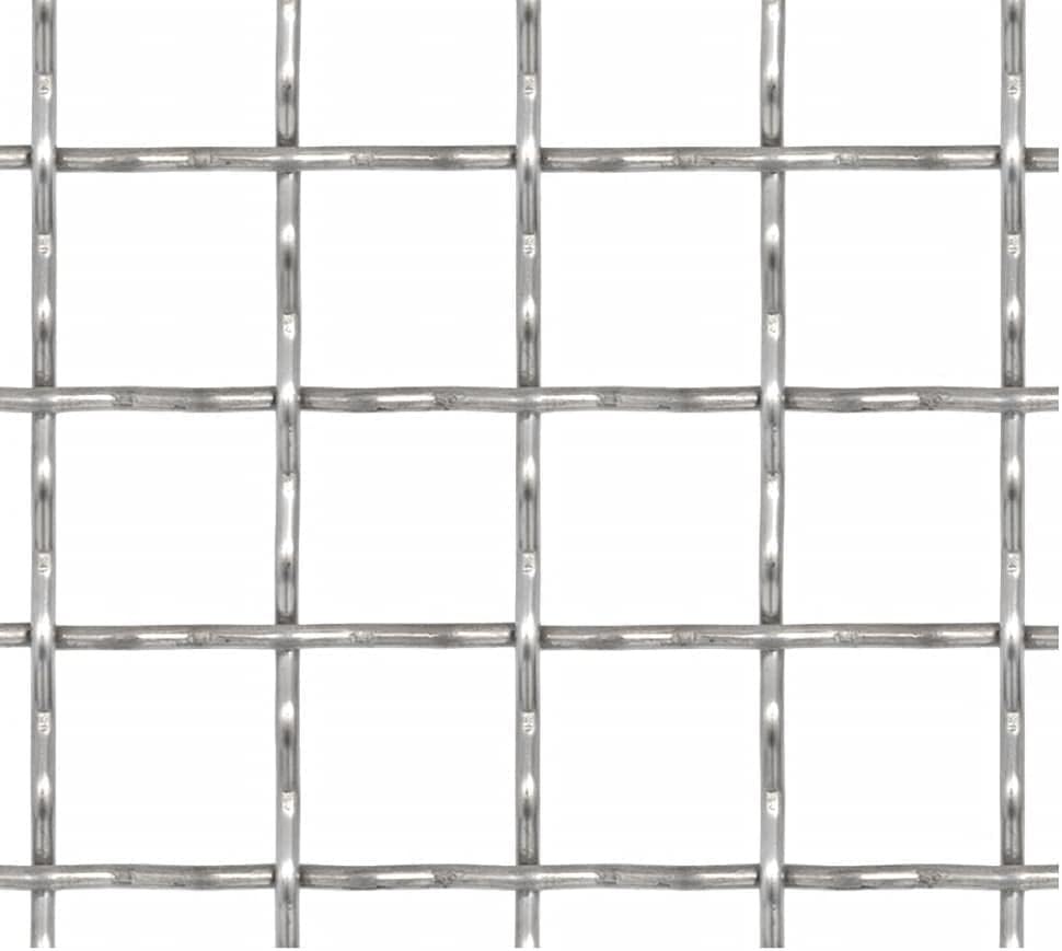 HOMIUSE Wellengitter Edelstahl 50x50 cm 11x11x2 mm Hochbelastbare Wellengitter Lüftungsgitter Edelst