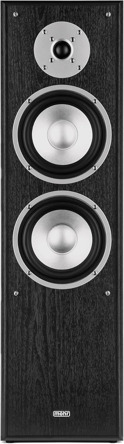 mohr 1 Paar Standlautsprecher SL10 schwarz, Lautsprecherboxen, HiFi Klang zum günstigen Preis, schwa