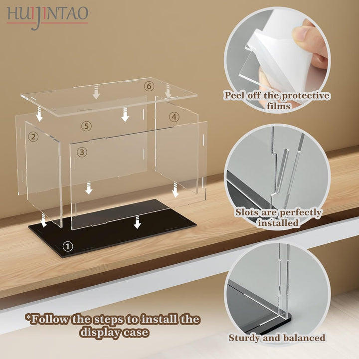 Huijintao Acryl Vitrine/Schaukasten/Display Case/Display Box für Modellauto, Figuren, Sammlerstücke