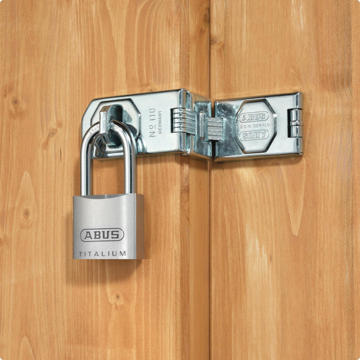 ABUS Vorhängeschloss Titalium 64TI/40HB40 mit hohem Bügel - Kellerschloss mit Schlosskörper aus Spez