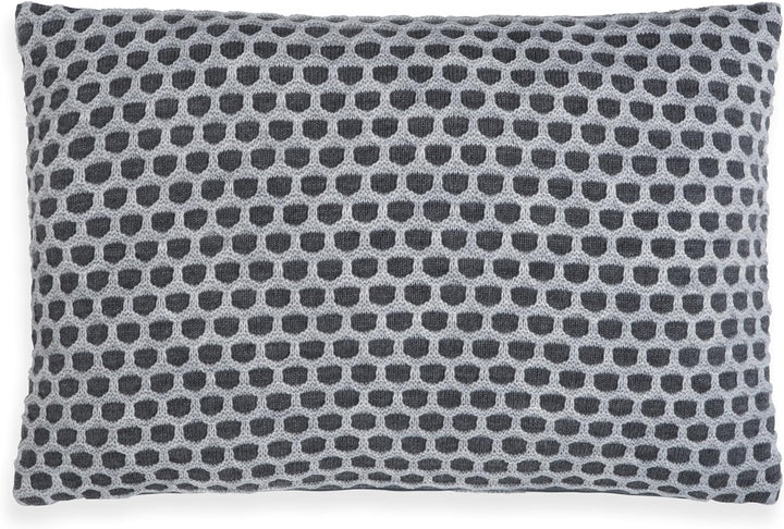 KNIT FACTORY - Mila Kissen - Anthrazit/Grau - 60x40 cm 1 Stück (1er Pack) Antracita/Gris, 1 Stück (1