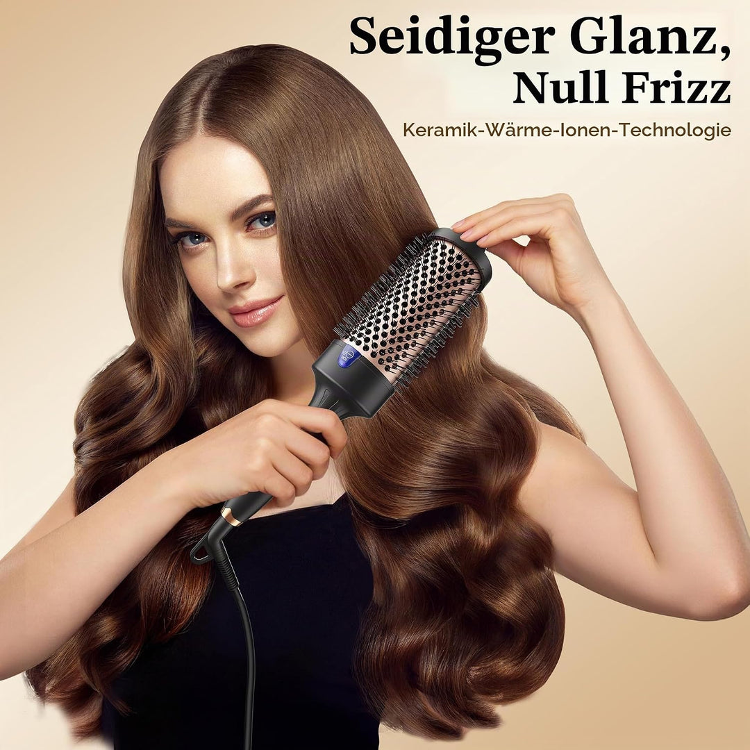 Thermobürste 60mm, Thermal Brush, beheizte Rundbürste, Lockenbürste | Extra grosser Barrel für volum