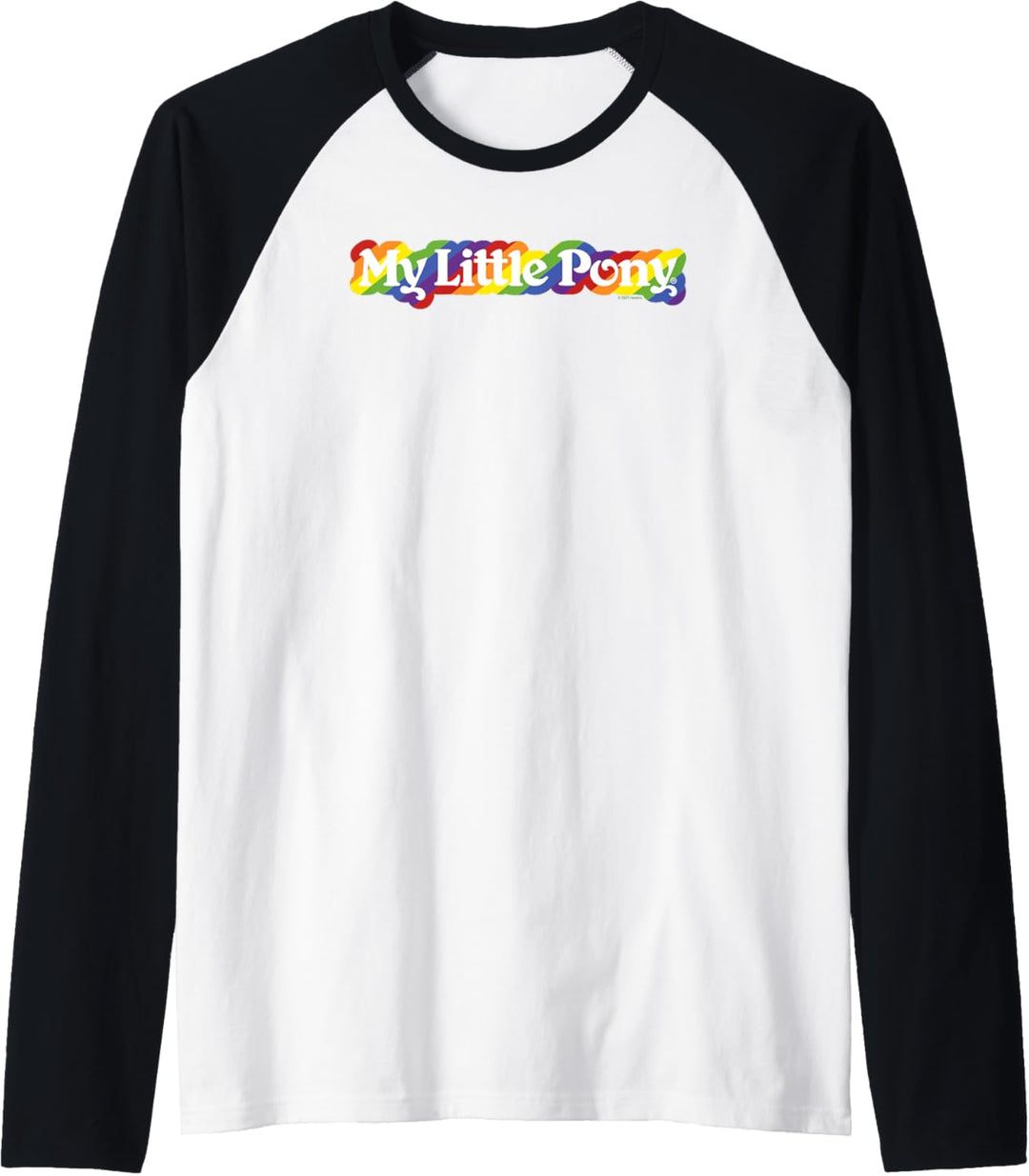 My Little Pony Rainbow Outline Logo Raglan