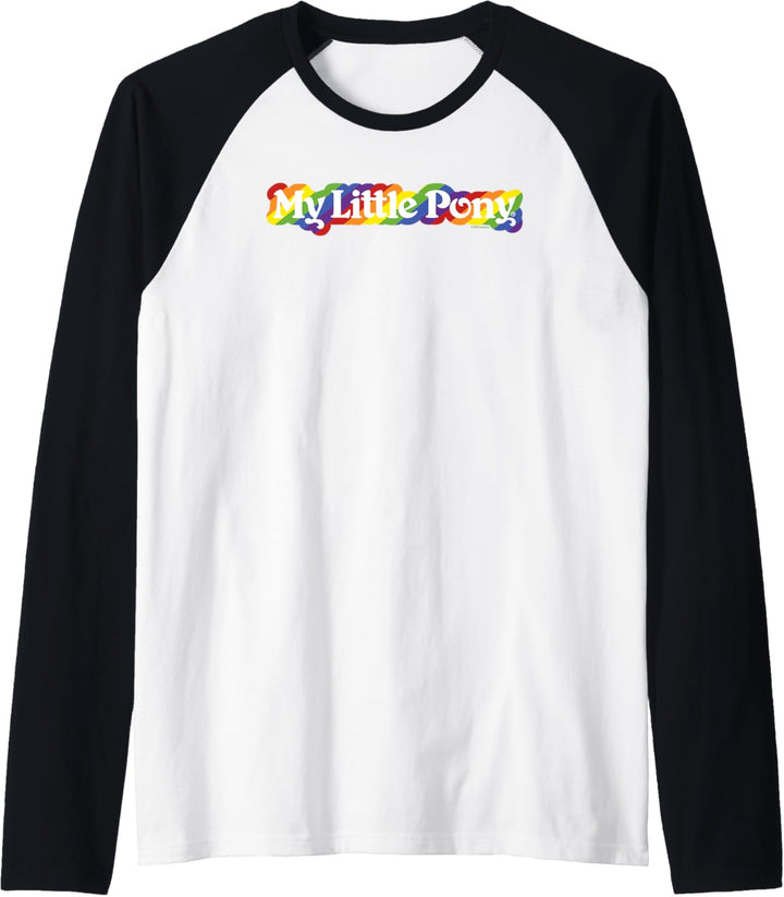My Little Pony Rainbow Outline Logo Raglan