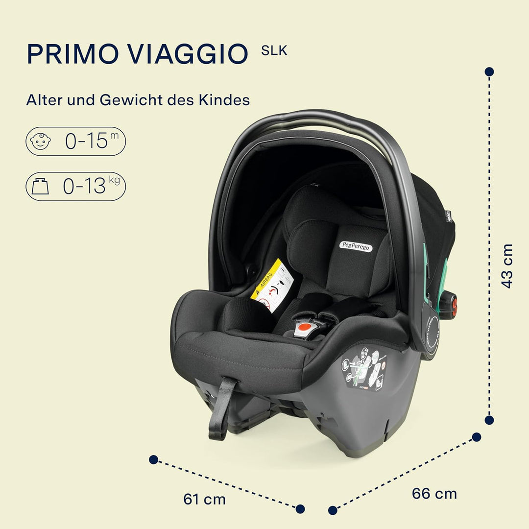 PEG Primo Viaggio SLK – ISOFIX-Babyschale (40–87 cm), 0–15 Monate, 0–13 kg, ausgezeichnet im Crashte