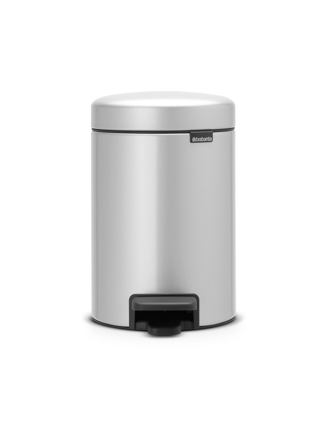 Brabantia 113260 Treteimer mit Inneneimer aus Kunststoff, stahl, Metallic Grau, 3 Liter 3 Liter Meta