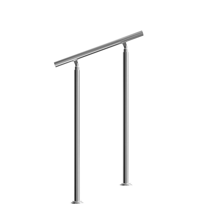 MONZANA® Treppengeländer Edelstahl Pflegeleicht 80cm ohne Querstreben Innen und Aussen Handlauf Gelä