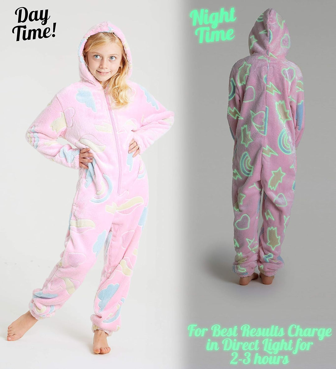 CityComfort Jumpsuit Kinder Einteiler Fleece Overall Onesie Kinder Mädchen Jungen 4-14 Jahre 11-12 J