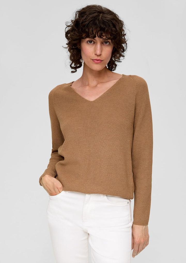 s.Oliver Strickpullover mit Raglanärmeln 40 84w5_zimt, 40 84w5_zimt