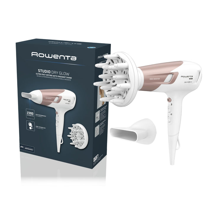 Rowenta CV5830 Studio Dry Haartrockner | 2100 Watt | 3 Temperatur- und 2 Geschwindigkeitsstufen | Io