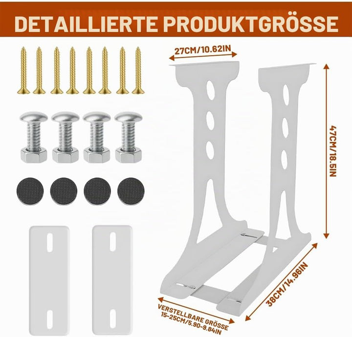 PC Halterung Unter Schreibtisch, PC Tischhalterung &amp; Wandhalterung Tower bis 35kg, Schwerlast Comput