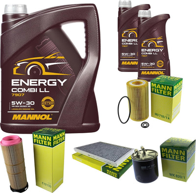 Inspektionspaket 7 L Energy Combi LL 5W-30 + MANN Filterpaket 10930262