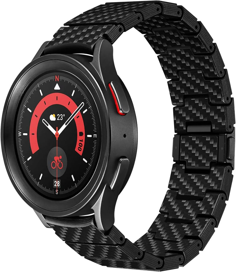 pitaka Carbon Armband für Samsung Galaxy Watch 6/6 Classic/5/5Pro/4 Classic/4 aus Kohlefaser Uhrenar