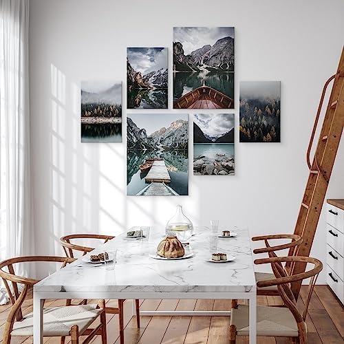 Muralo - Wandbilder Set - Leinwand Bilder Set Aufhängefertig - Bilder für Wohnzimmer Schlafzimmer -