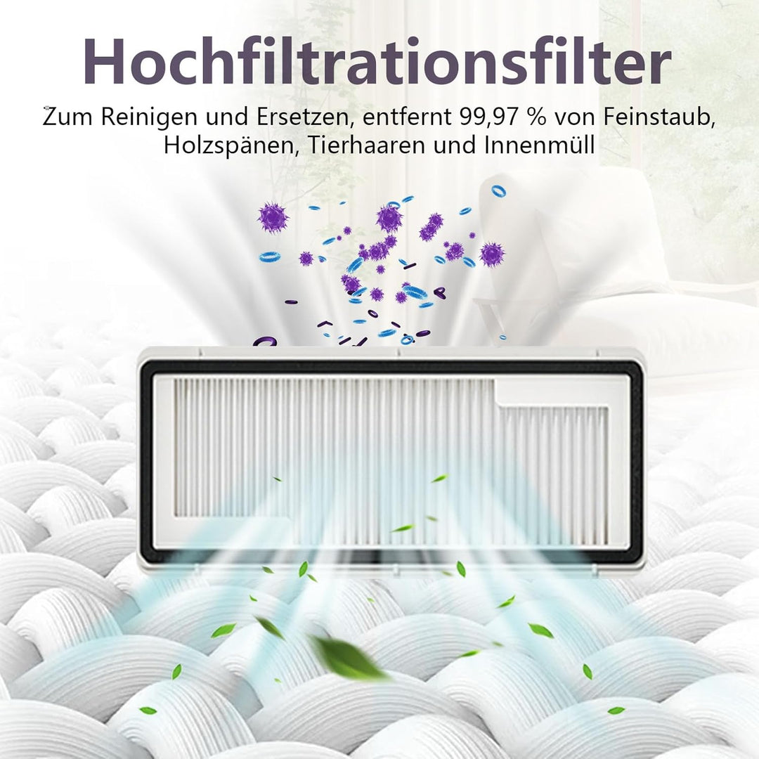 Zubehör für Narwal Freo X Ultra Staubsauger, 1 Hauptbürste, 2 Staubbeutel, 4 Filter, 6 Wischtücher,